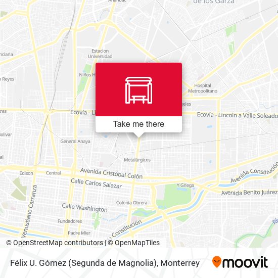 Félix U. Gómez (Segunda de Magnolia) map