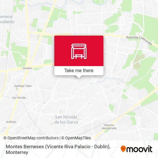 Montes Berneses (Vicente Riva Palacio - Dublín) map