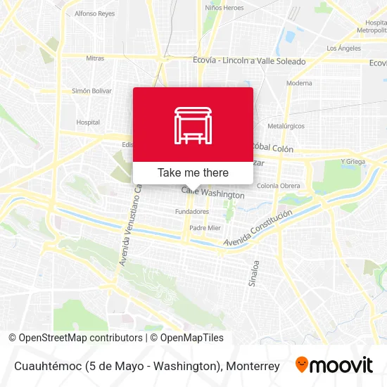 Mapa de Cuauhtémoc (5 de Mayo - Washington)