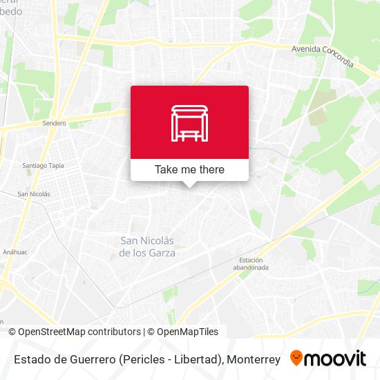 Mapa de Estado de Guerrero (Pericles - Libertad)