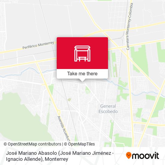Mapa de José Mariano Abasolo (José Mariano Jiménez - Ignacio Allende)