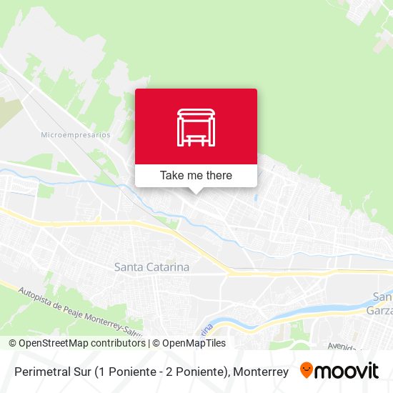 Perimetral Sur (1 Poniente - 2 Poniente) map