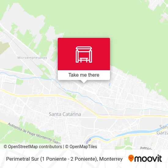 Perimetral Sur (1 Poniente - 2 Poniente) map
