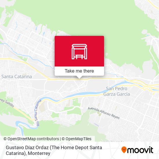 Mapa de Gustavo Díaz Ordaz (The Home Depot Santa Catarina)