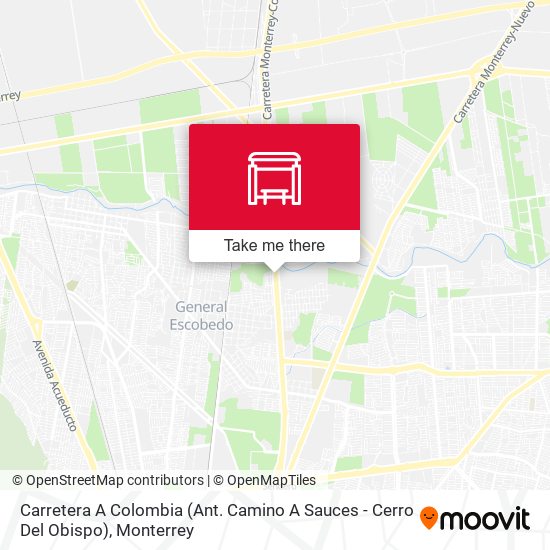 Carretera A Colombia (Ant. Camino A Sauces - Cerro Del Obispo) map