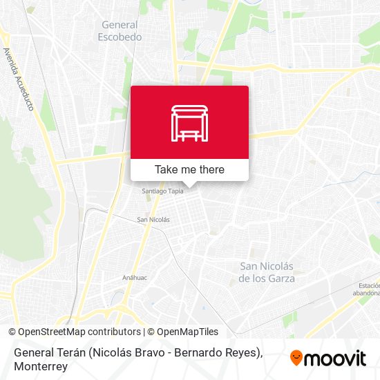 Mapa de General Terán (Nicolás Bravo - Bernardo Reyes)