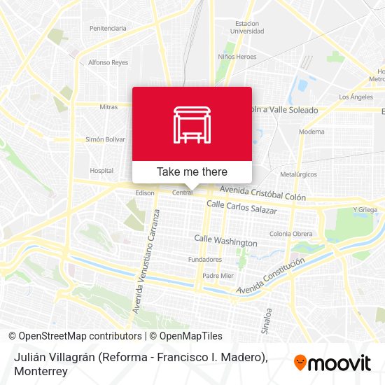 Mapa de Julián Villagrán (Reforma - Francisco I. Madero)