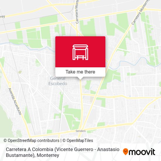 Carretera A Colombia (Vicente Guerrero - Anastasio Bustamante) map