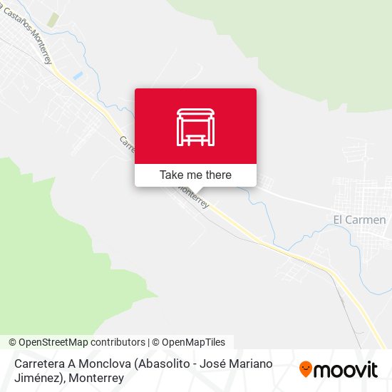Carretera A Monclova (Abasolito - José Mariano Jiménez) map