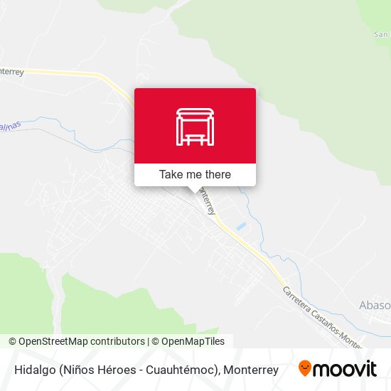 Mapa de Hidalgo (Niños Héroes - Cuauhtémoc)