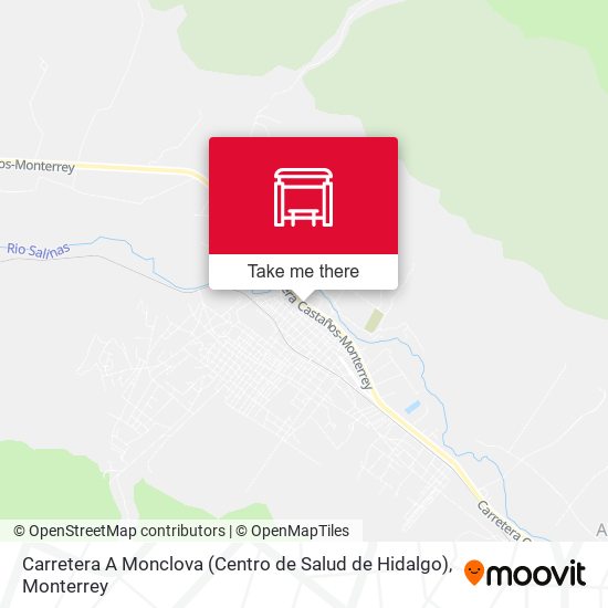 Mapa de Carretera A Monclova (Centro de Salud de Hidalgo)