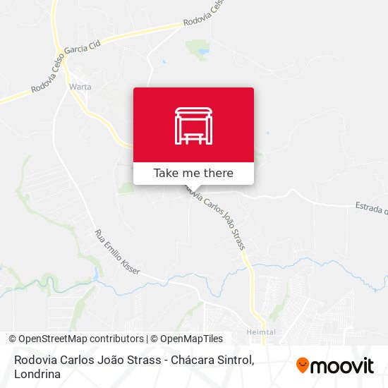 Rodovia Carlos João Strass - Chácara Sintrol map