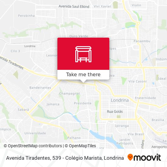 Avenida Tiradentes, 539 - Colégio Marista map