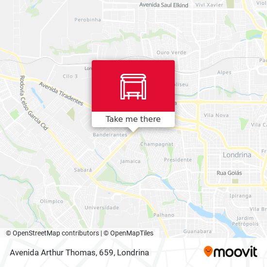 Avenida Arthur Thomas, 659 map