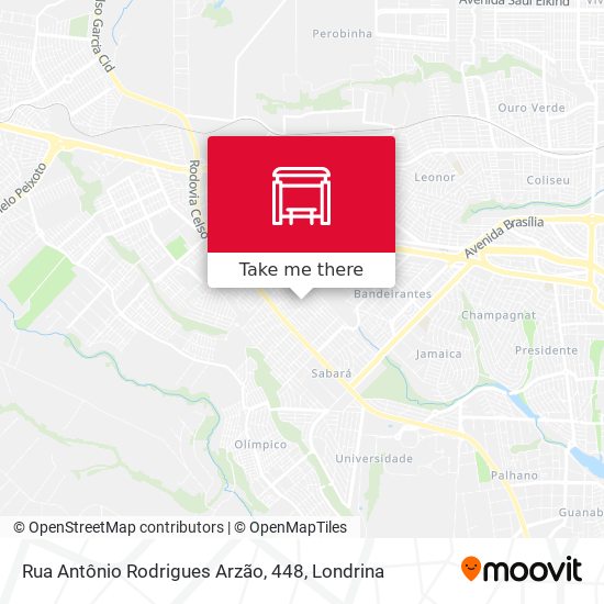 Mapa Rua Antônio Rodrigues Arzão, 448