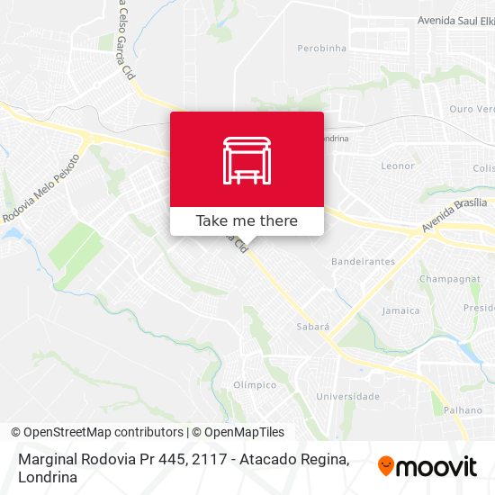 Marginal Rodovia Pr 445, 2117 - Atacado Regina map