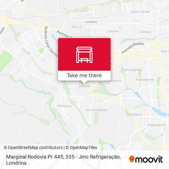 Mapa Marginal Rodovia Pr 445, 335 - Jmc Refrigeração