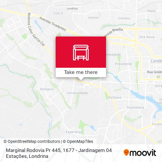 Mapa Marginal Rodovia Pr 445, 1677 - Jardinagem 04 Estações