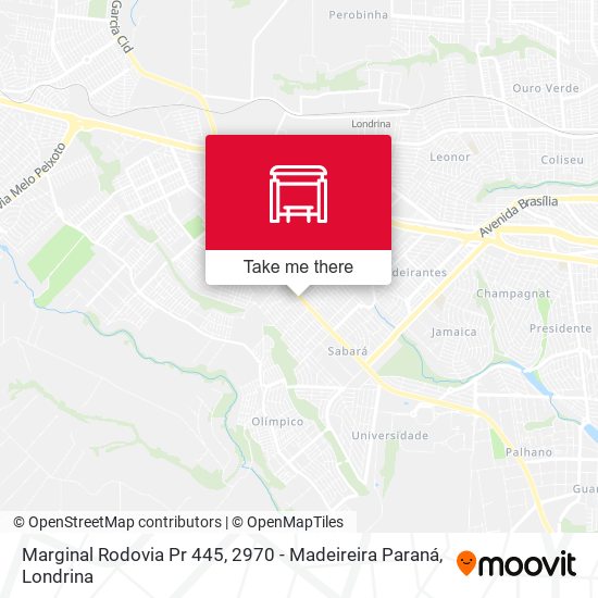 Mapa Marginal Rodovia Pr 445, 2970 - Madeireira Paraná