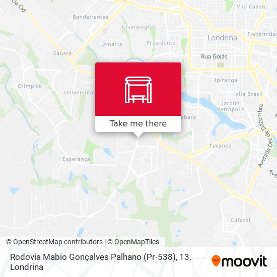 Rodovia Mabio Gonçalves Palhano (Pr-538), 13 map