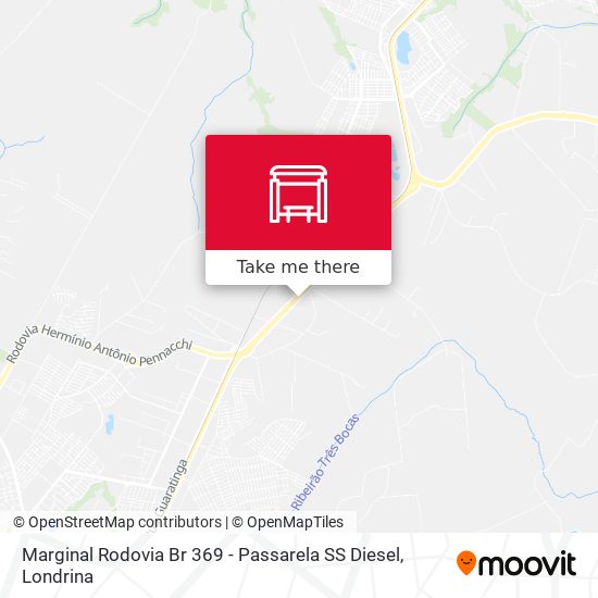 Marginal Rodovia Br 369 - Passarela SS Diesel map
