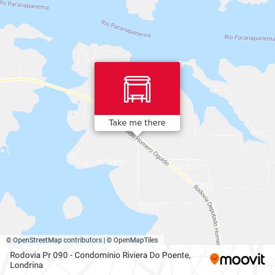 Mapa Rodovia Pr 090 - Condomínio Riviera Do Poente