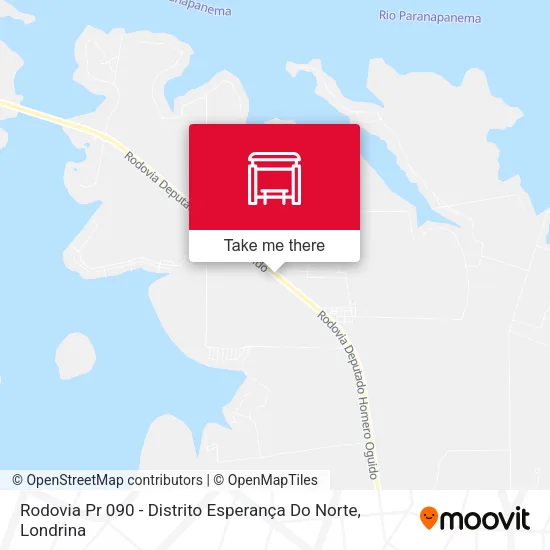 Mapa Rodovia Pr 090 - Distrito Esperança Do Norte