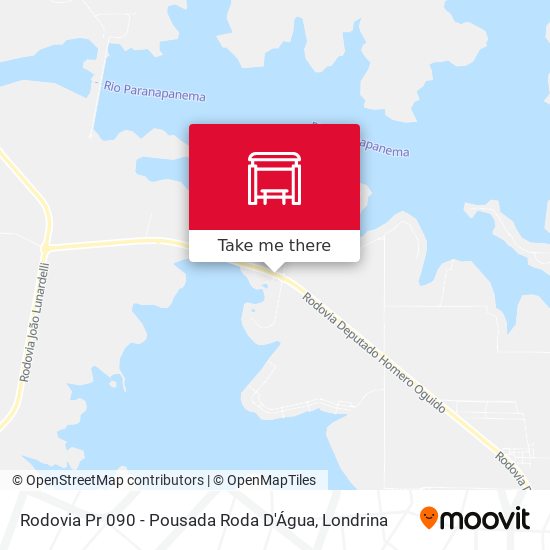 Rodovia Pr 090 - Pousada Roda D'Água map