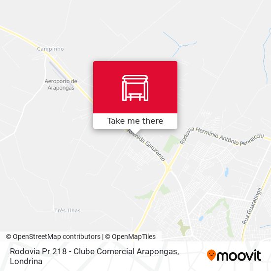 Rodovia Pr 218 - Clube Comercial Arapongas map