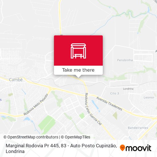 Marginal Rodovia Pr 445, 83 - Auto Posto Cupinzão map