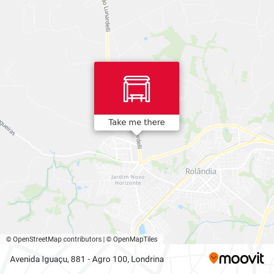 Avenida Iguaçu, 881 - Agro 100 map
