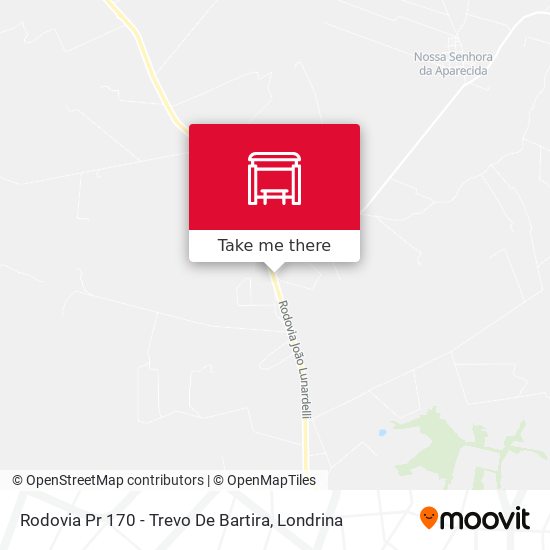 Rodovia Pr 170 - Trevo De Bartira map