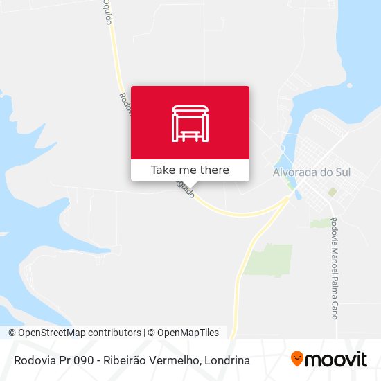 Rodovia Pr 090 - Ribeirão Vermelho map