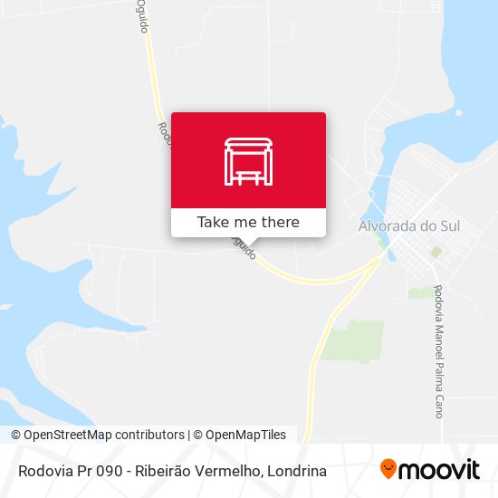 Rodovia Pr 090 - Ribeirão Vermelho map