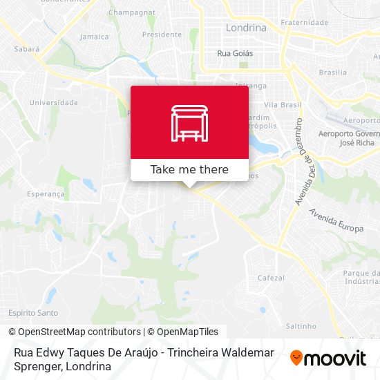 Rua Edwy Taques De Araújo - Trincheira Waldemar Sprenger map