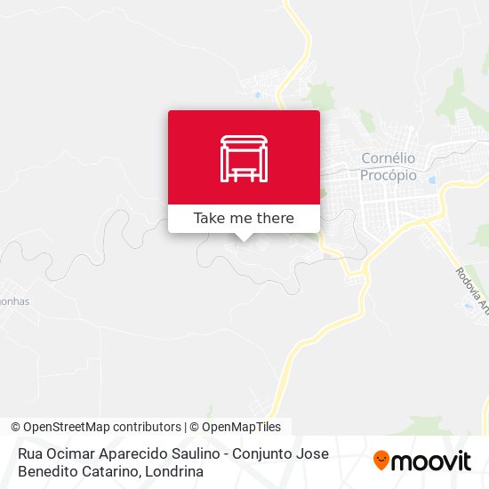 Mapa Rua Ocimar Aparecido Saulino - Conjunto Jose Benedito Catarino