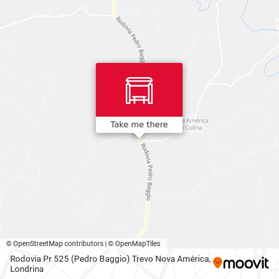 Rodovia Pr 525 (Pedro Baggio) Trevo Nova América map