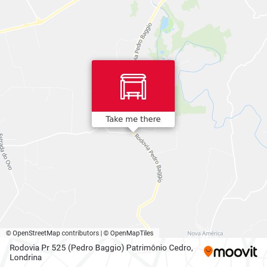 Rodovia Pr 525 (Pedro Baggio) Patrimônio Cedro map