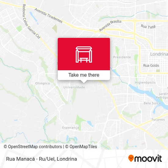 Rua Manacá - Ru/Uel map