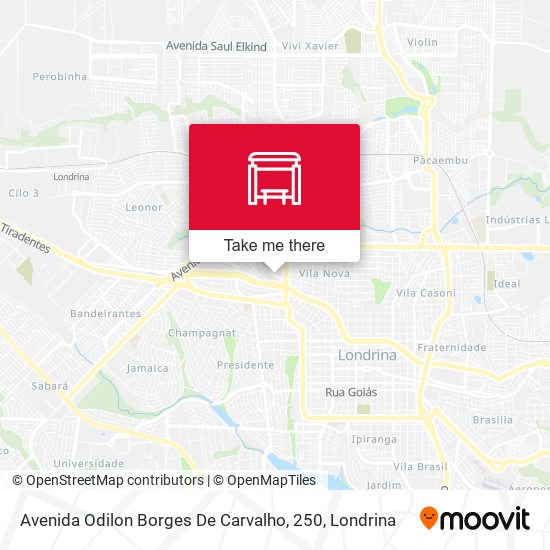 Avenida Odilon Borges De Carvalho, 250 map