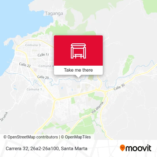 Carrera 32, 26a2-26a100 map