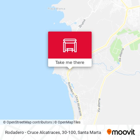 Mapa de Rodadero - Cruce Alcatraces, 30-100