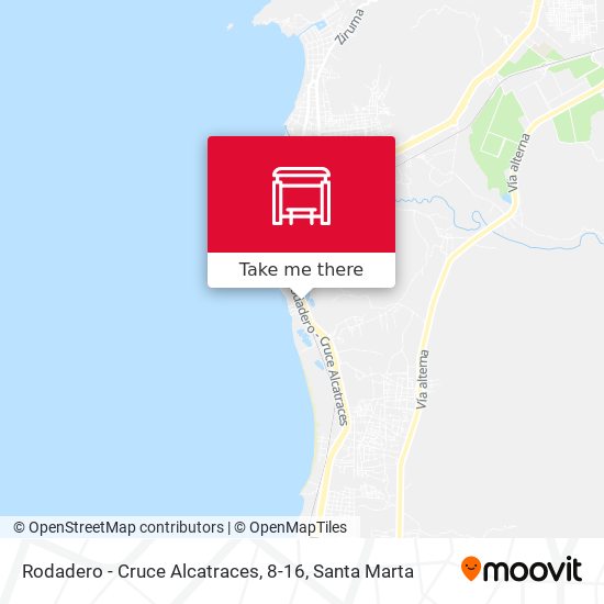 Mapa de Rodadero - Cruce Alcatraces, 8-16