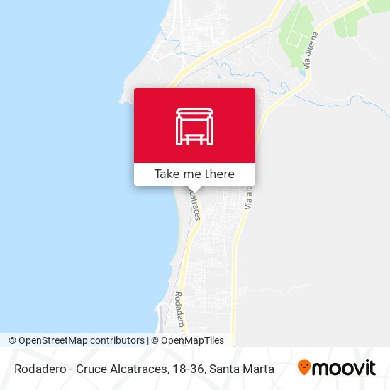 Mapa de Rodadero - Cruce Alcatraces, 18-36