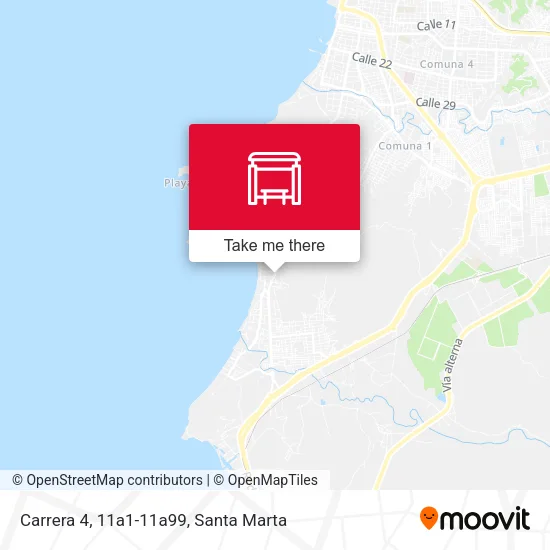 Carrera 4, 11a1-11a99 map