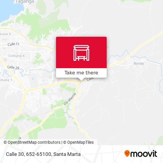 Mapa de Calle 30, 652-65100