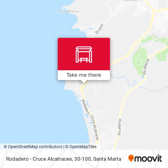 Rodadero - Cruce Alcatraces, 30-100 map