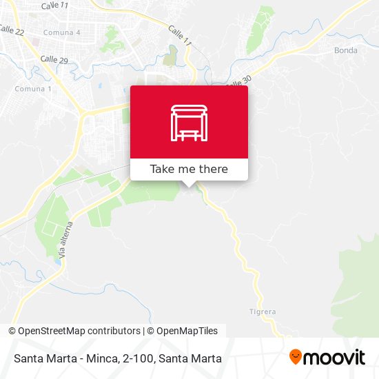 Santa Marta - Minca, 2-100 map