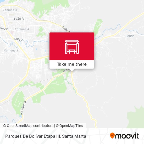 Parques De Bolívar Etapa III map