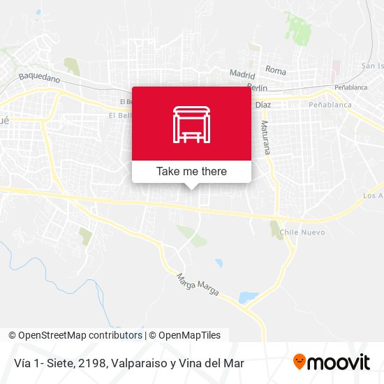 Vía 1- Siete, 2198 map